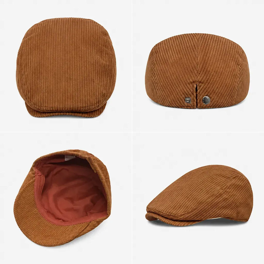 La boîte à chapeaux Casquette Irlandaise - Velours Cotele Grande Taille Ajustable