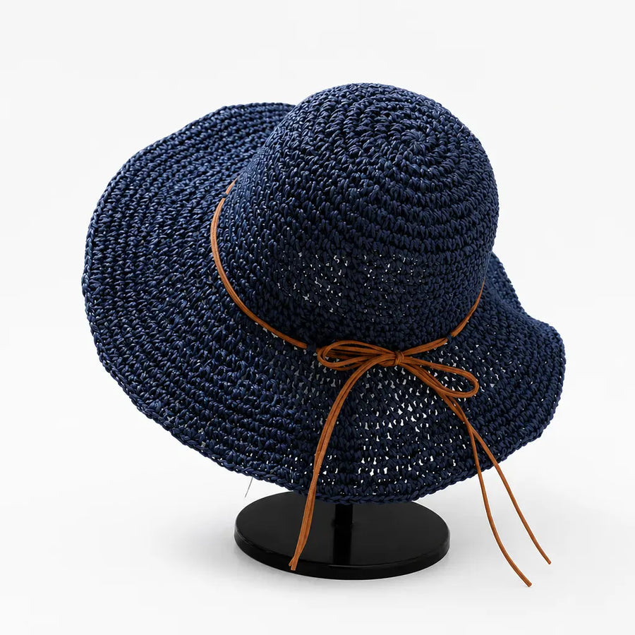 La boîte à chapeaux Chapeau de Plage Femme - Paille Tissee Large Bord Anti-UV