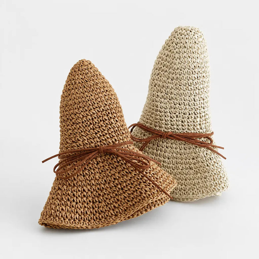 La boîte à chapeaux Chapeau de Plage Femme - Paille Tissee Large Bord Anti-UV