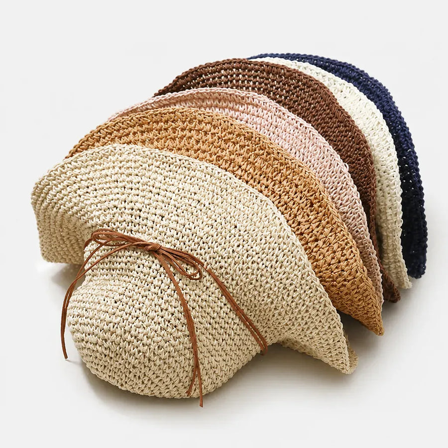 La boîte à chapeaux Chapeau de Plage Femme - Paille Tissee Large Bord Anti-UV