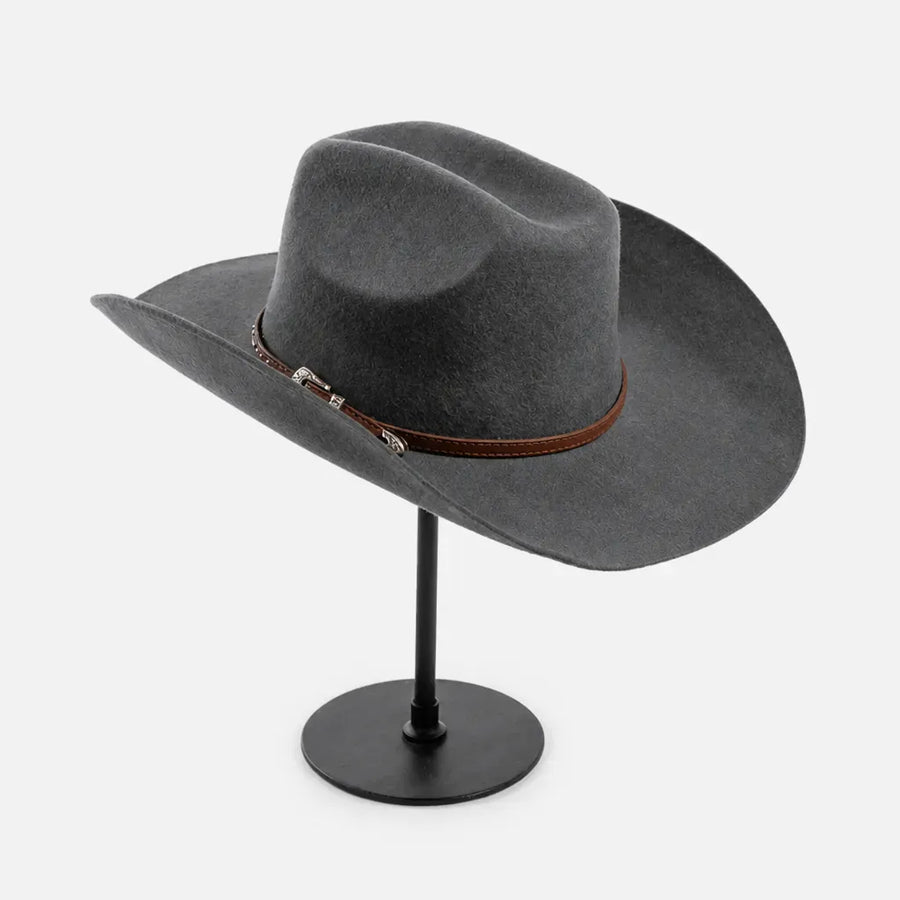 La boîte à chapeaux Chapeau en Laine Femme - Western Feutre a Ceinture Cloutee