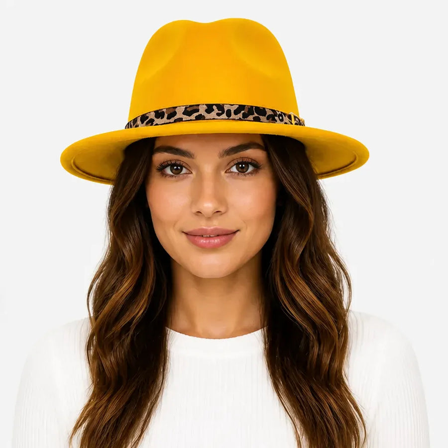 La boîte à chapeaux Chapeau Fedora Feutre - Style Panama Jazz Vintage