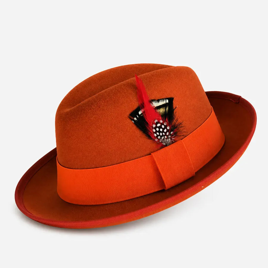 La boîte à chapeaux Chapeau Feutre Homme - Plume Style Gentleman Vintage