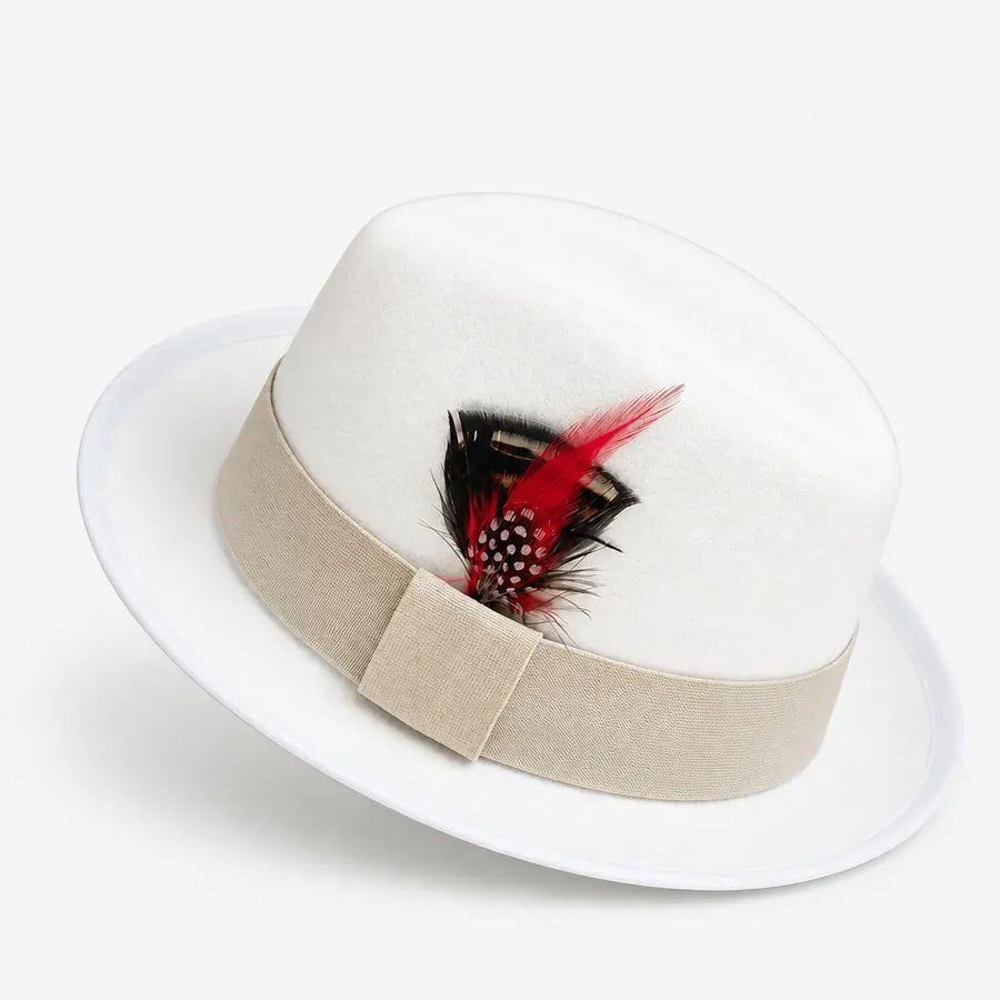 La boîte à chapeaux Chapeau Feutre Homme - Plume Style Gentleman Vintage