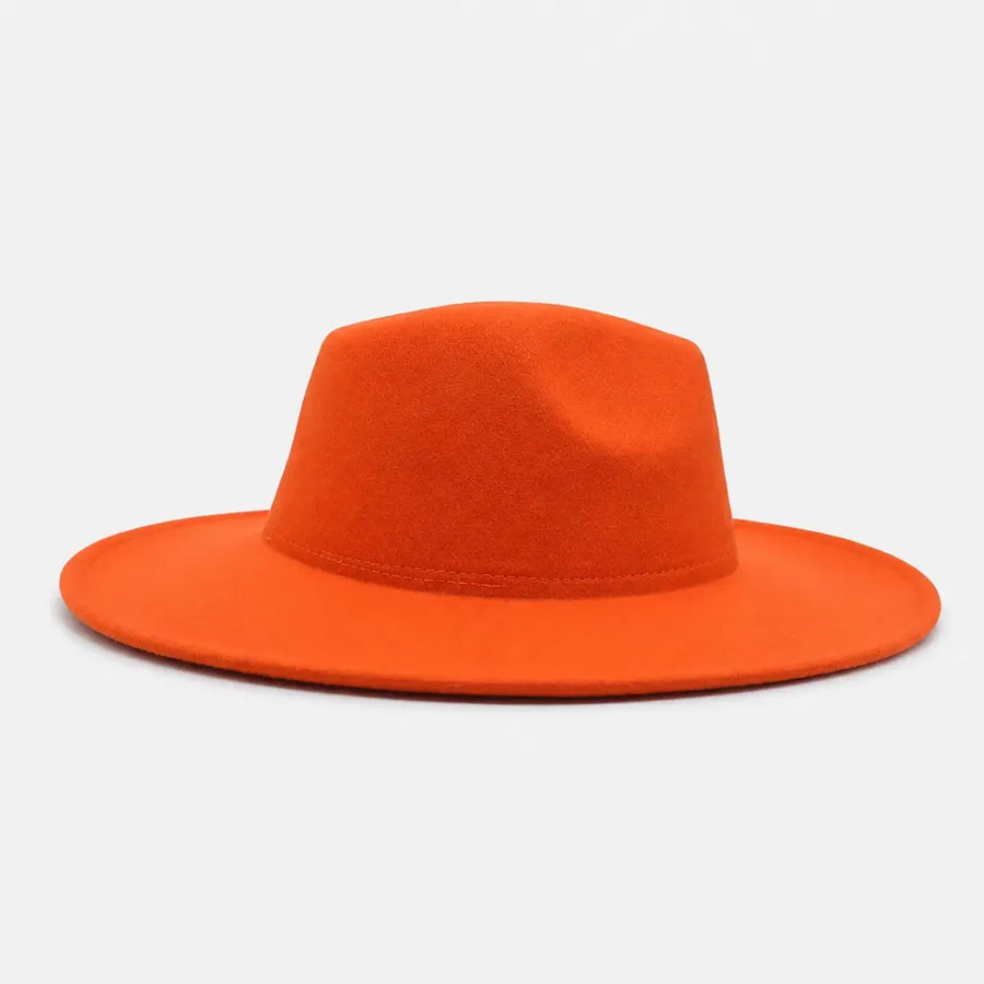 La boîte à chapeaux Chapeau Large Bord - Fedora Jazz a Ceinture en Cuir Marron