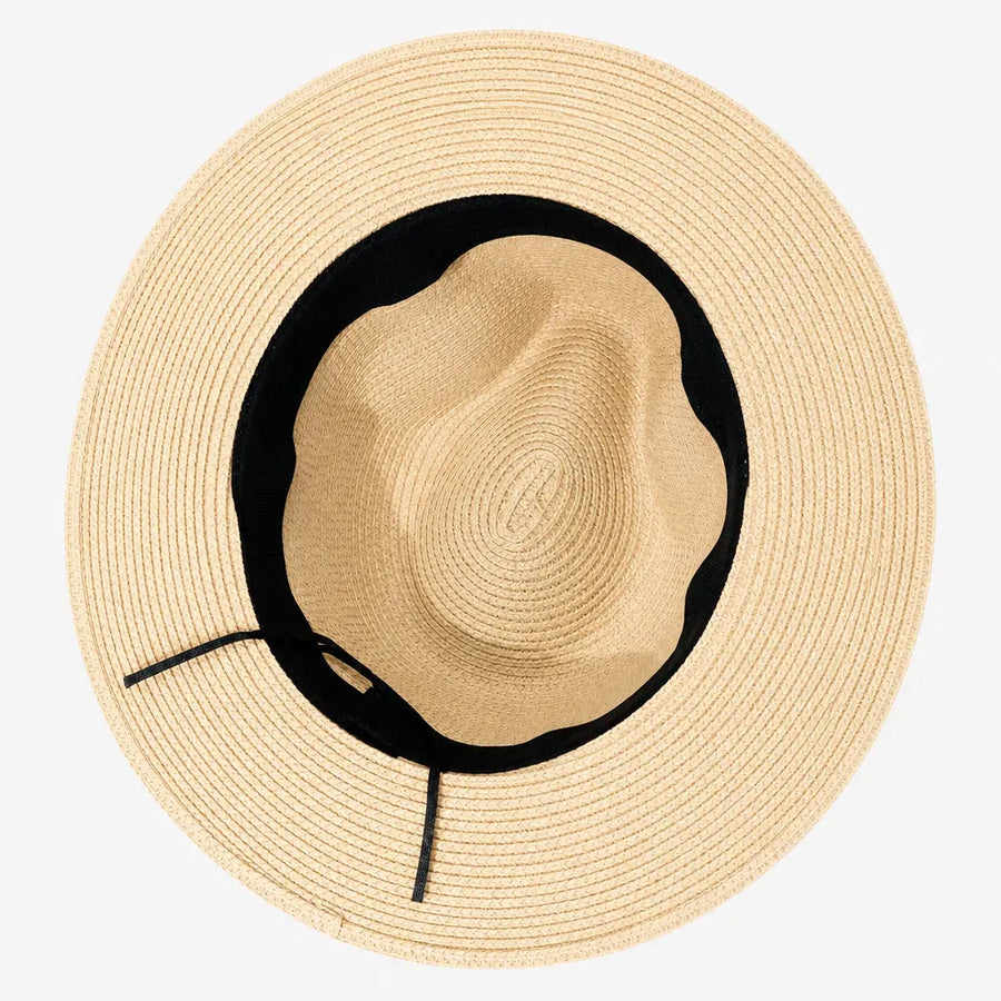 La boîte à chapeaux Chapeau Panama Femme - Paille Tissee pour Ete