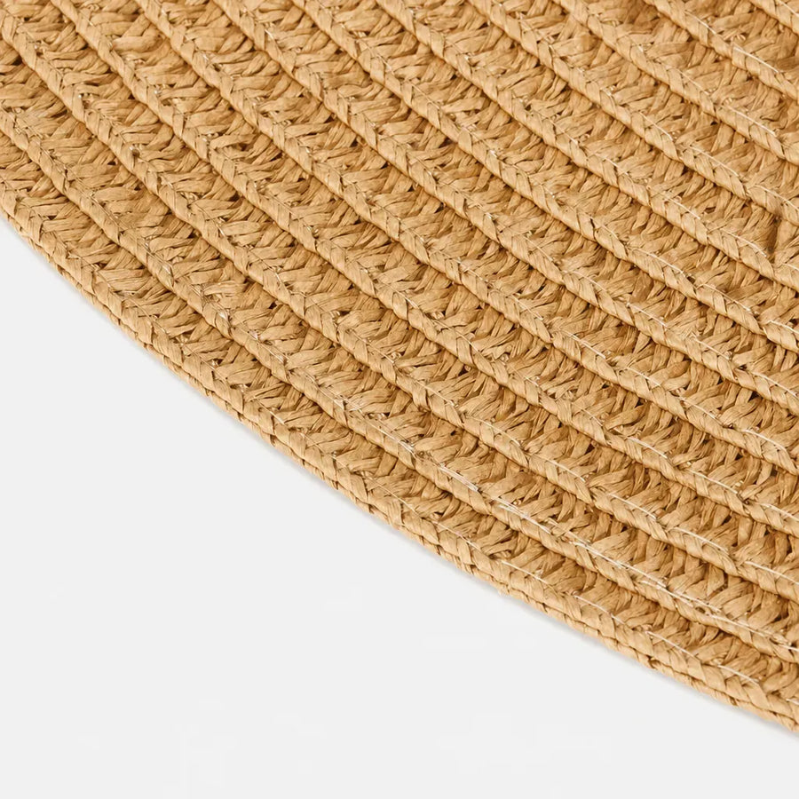 La boîte à chapeaux Chapeau Soleil Femme - Paille Pliable avec Noeud Ete