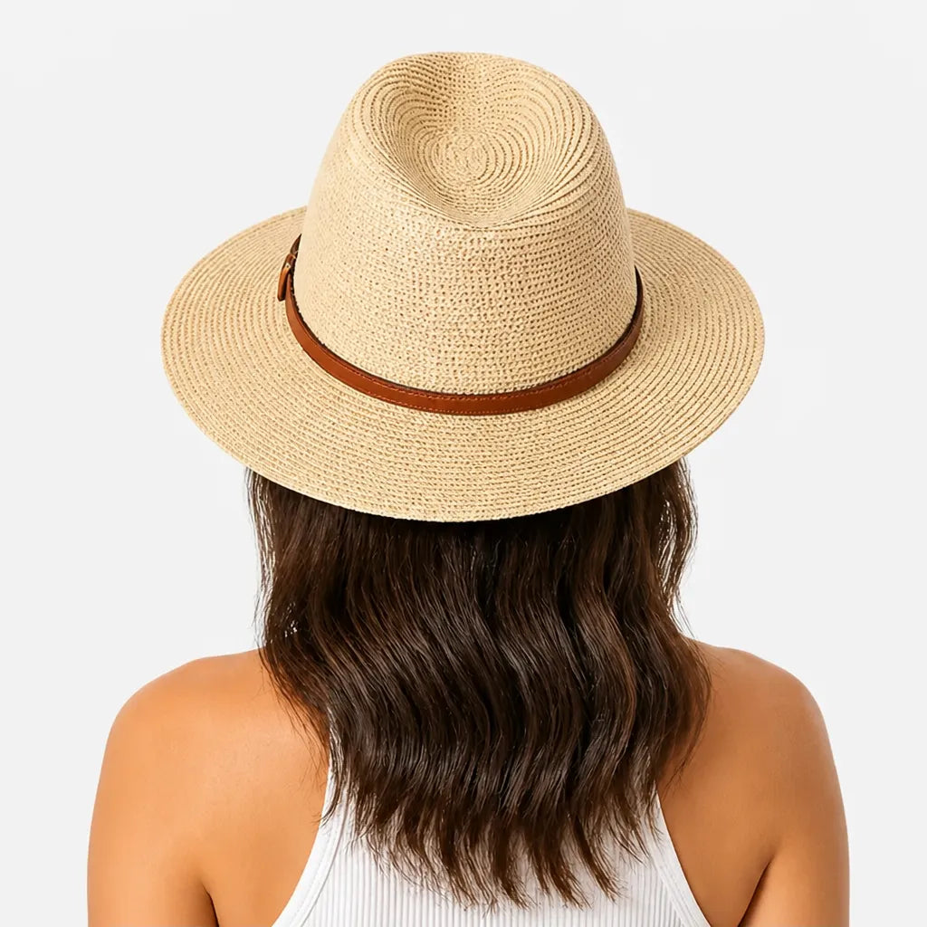 Chapeau Panama Femme - Paille Tissee pour Ete