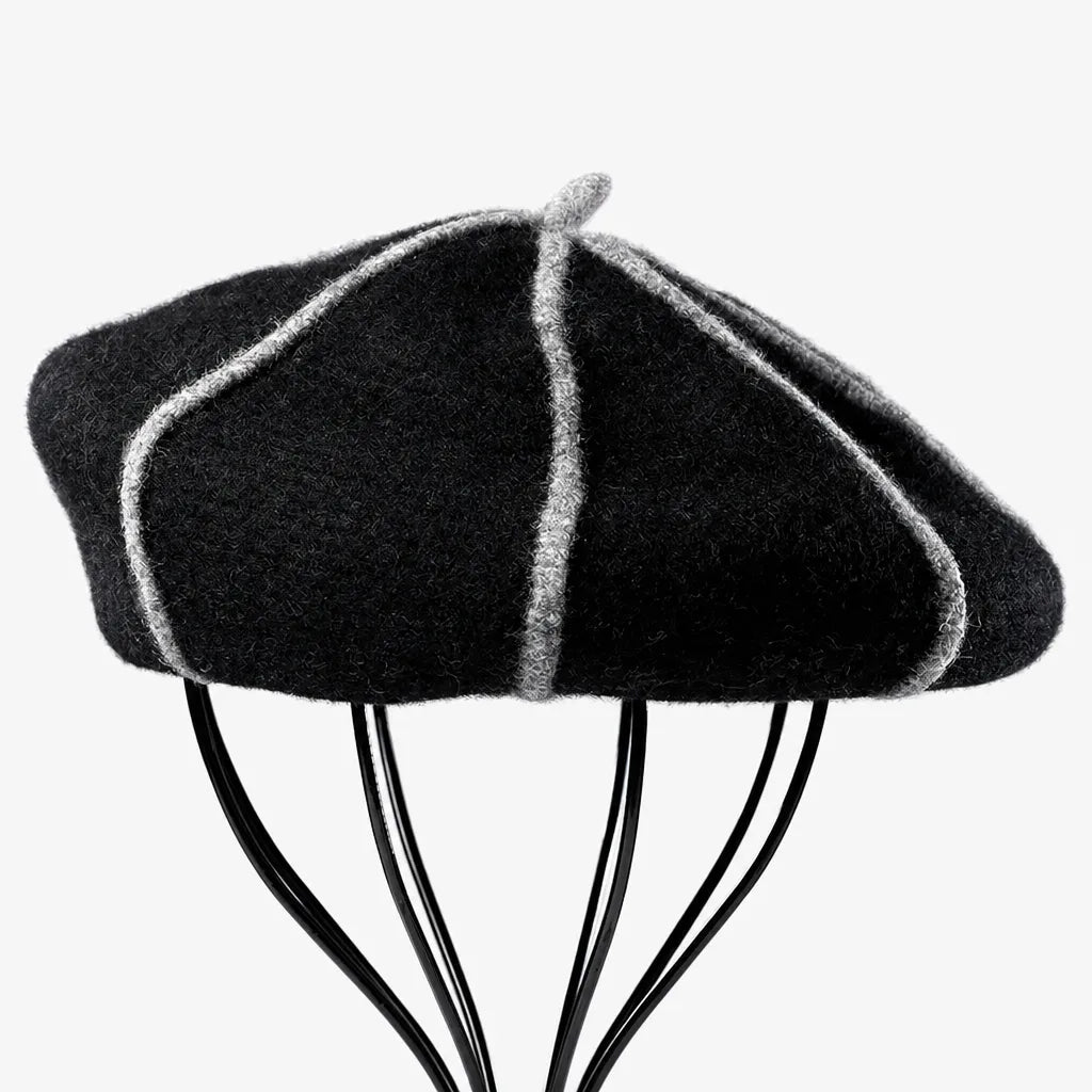 Bonnet Beret Femme Hiver - Motif Citrouille en Laine