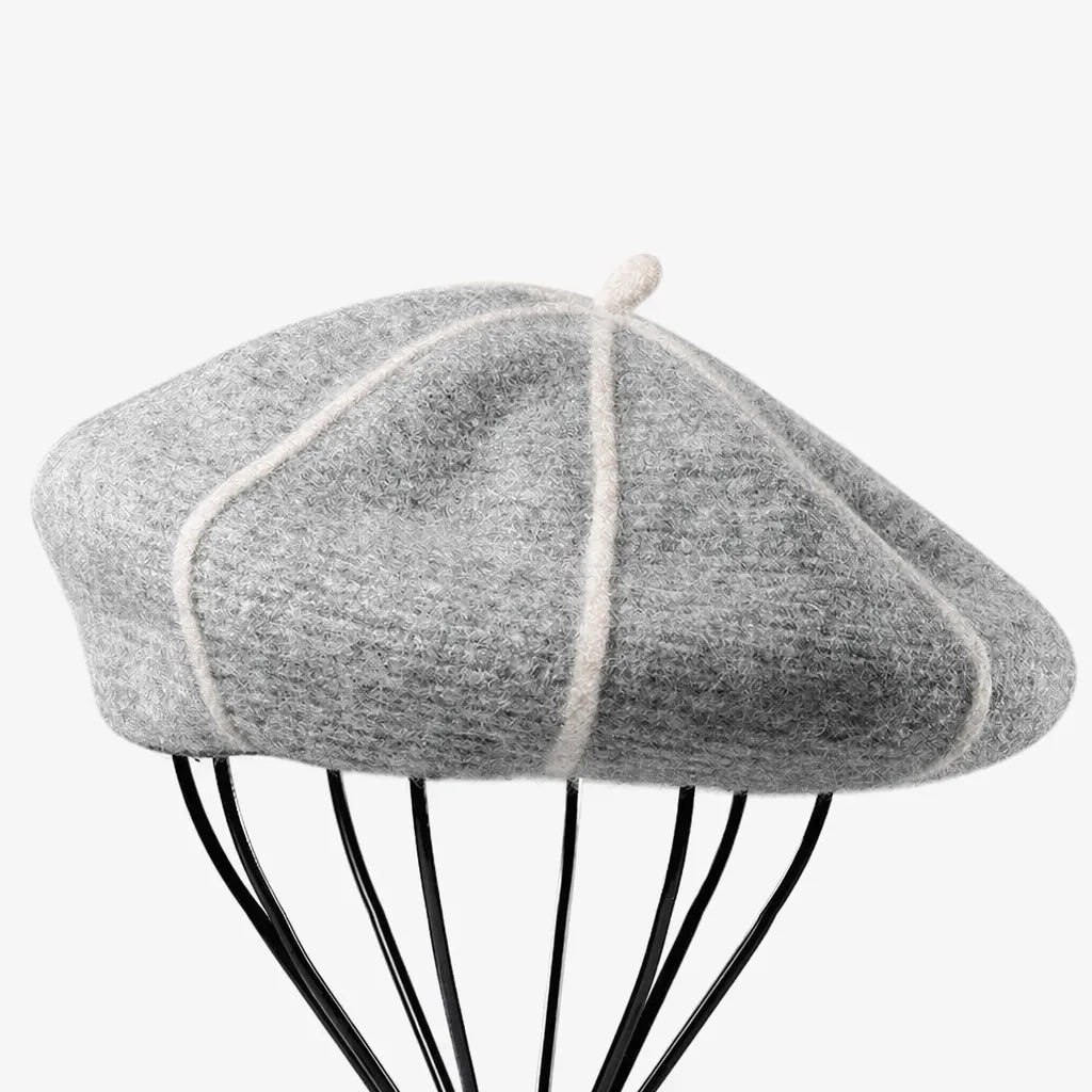 Bonnet Beret Femme Hiver - Motif Citrouille en Laine