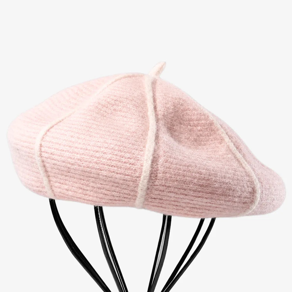 Bonnet Beret Femme Hiver - Motif Citrouille en Laine