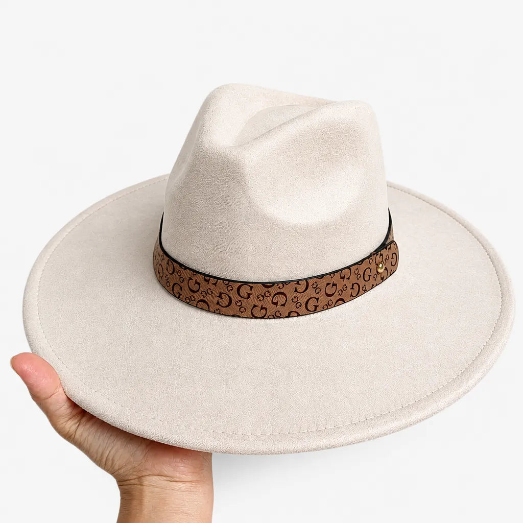 Chapeau en Daim - Sommet en Coeur, Style Jazz Vegan
