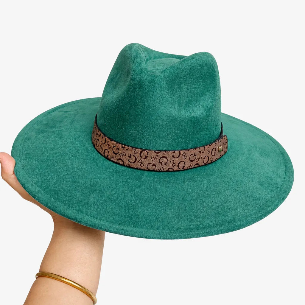 Chapeau en Daim - Sommet en Coeur, Style Jazz Vegan