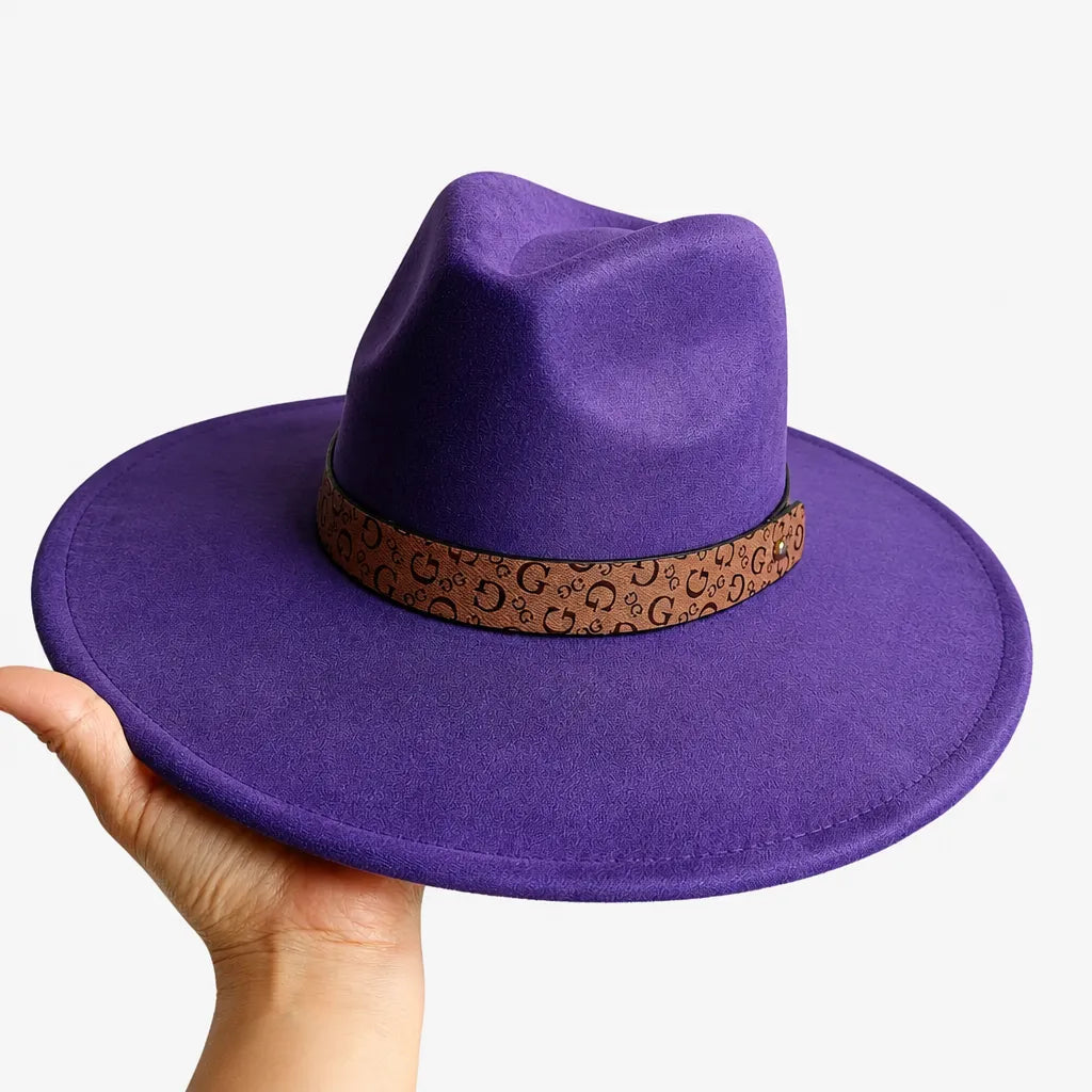 Chapeau en Daim - Sommet en Coeur, Style Jazz Vegan