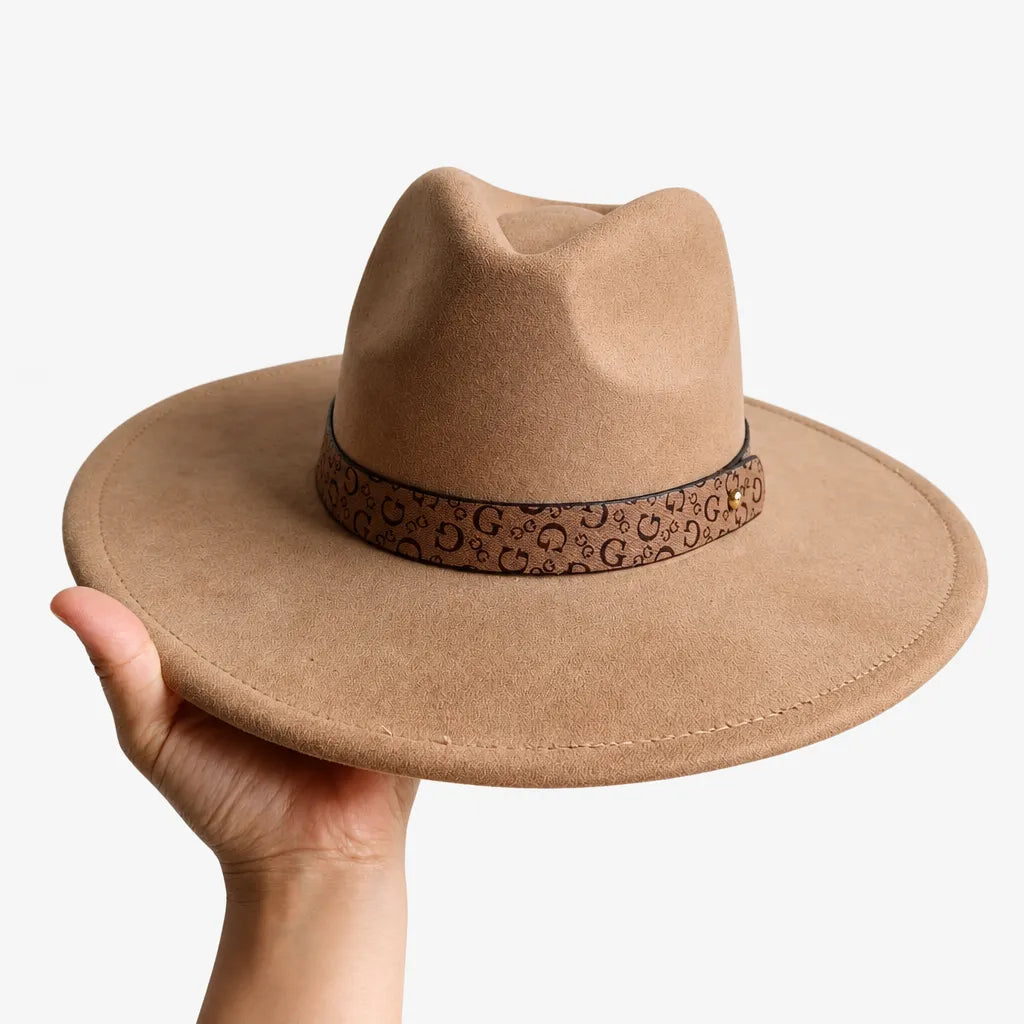 Chapeau en Daim - Sommet en Coeur, Style Jazz Vegan