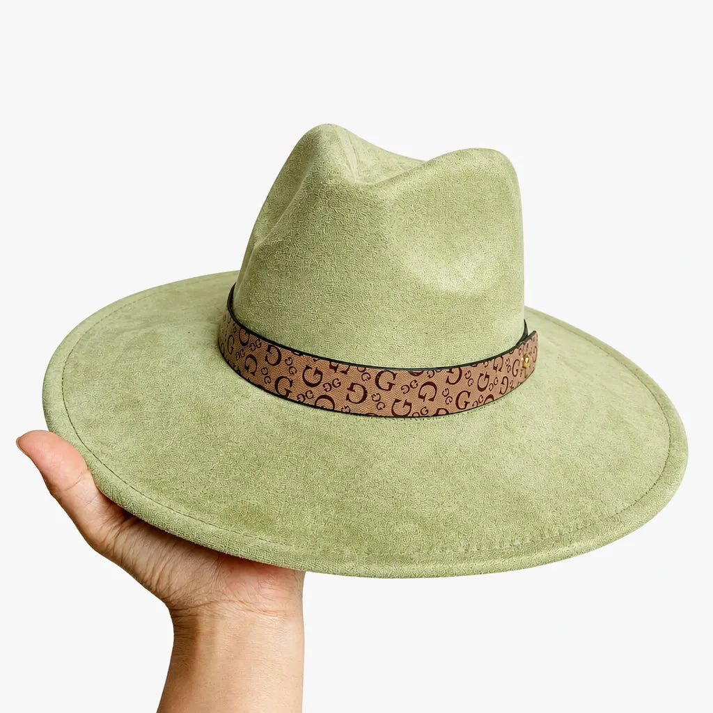 Chapeau en Daim - Sommet en Coeur, Style Jazz Vegan