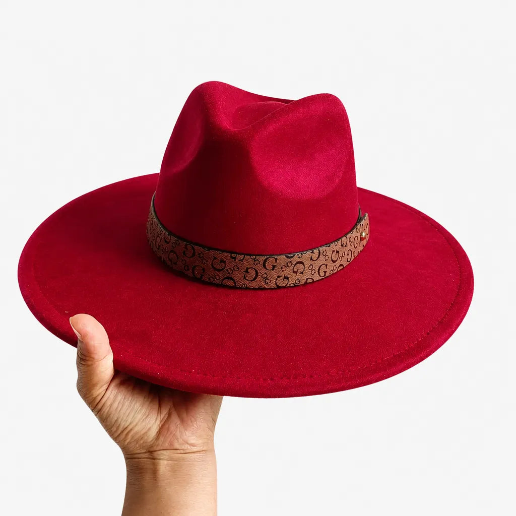 Chapeau en Daim - Sommet en Coeur, Style Jazz Vegan