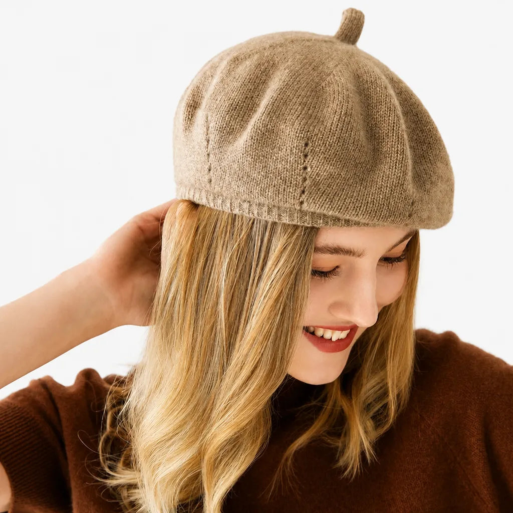 Bonnet Cachemire Femme - 100% Cachemire de Chevre en 5 Coloris