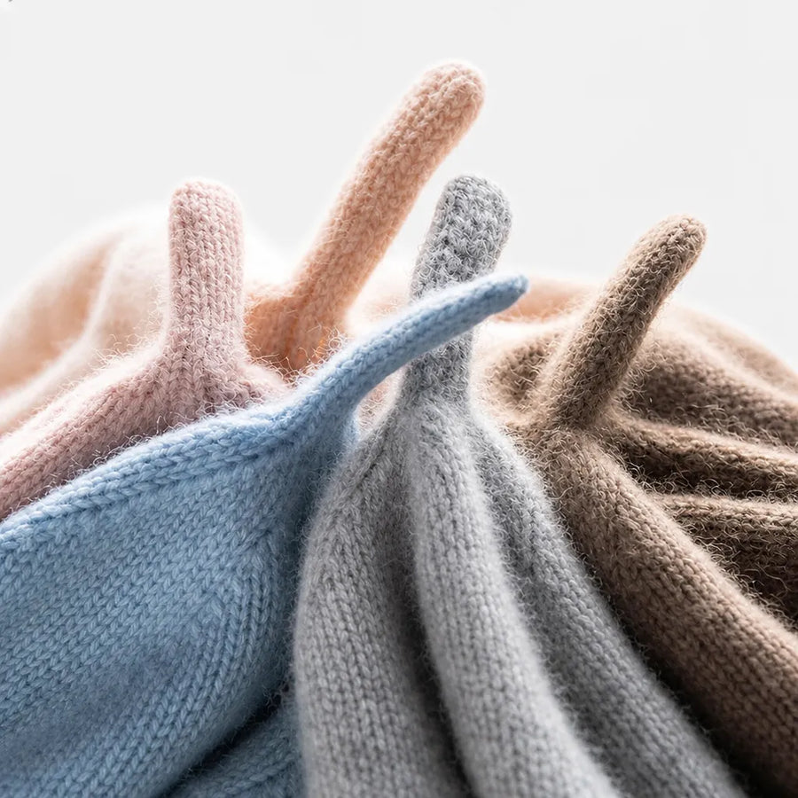 Bonnet Cachemire Femme - 100% Cachemire de Chevre en 5 Coloris