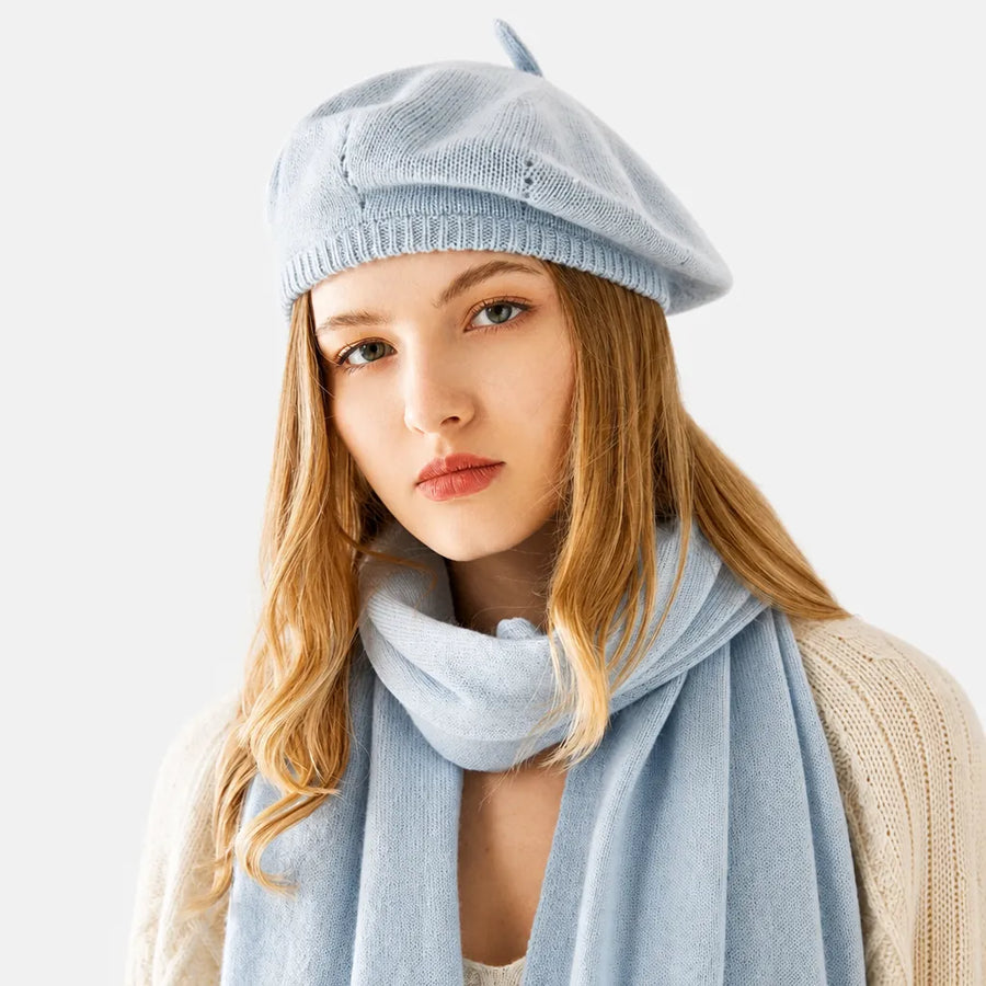 Bonnet Cachemire Femme - 100% Cachemire de Chevre en 5 Coloris