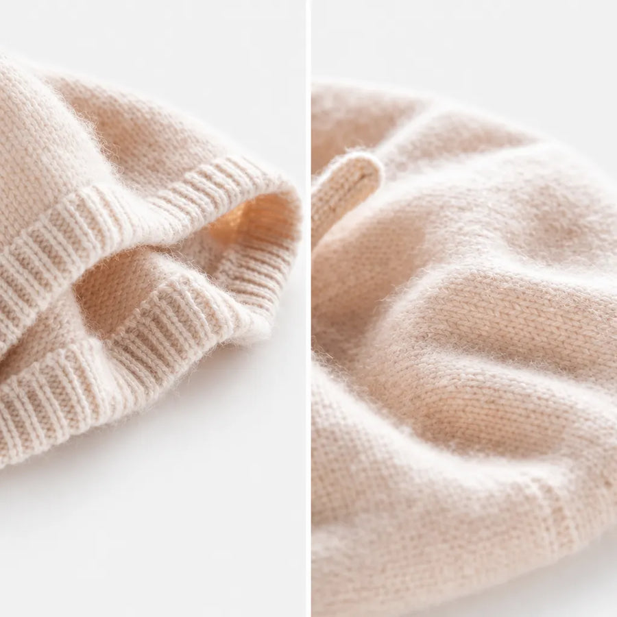 Bonnet Cachemire Femme - 100% Cachemire de Chevre en 5 Coloris