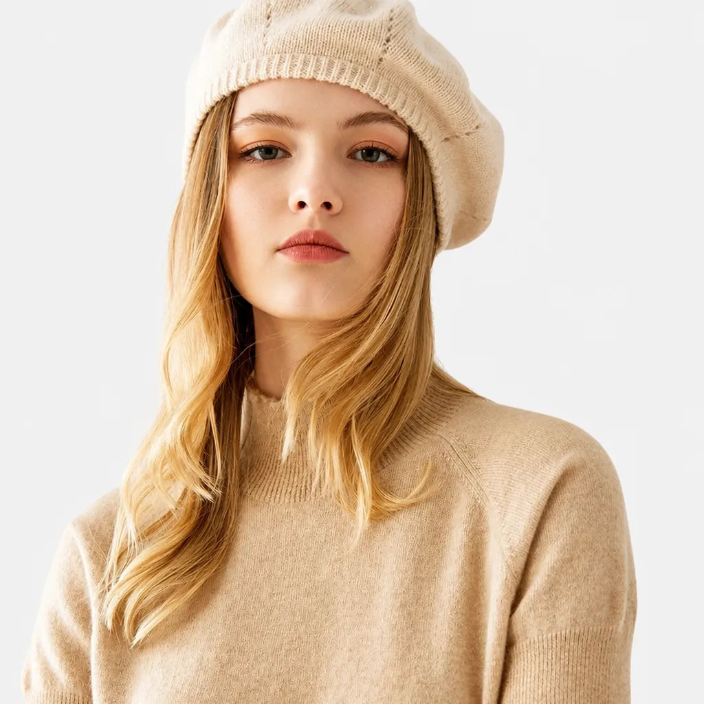 Bonnet Cachemire Femme - 100% Cachemire de Chevre en 5 Coloris