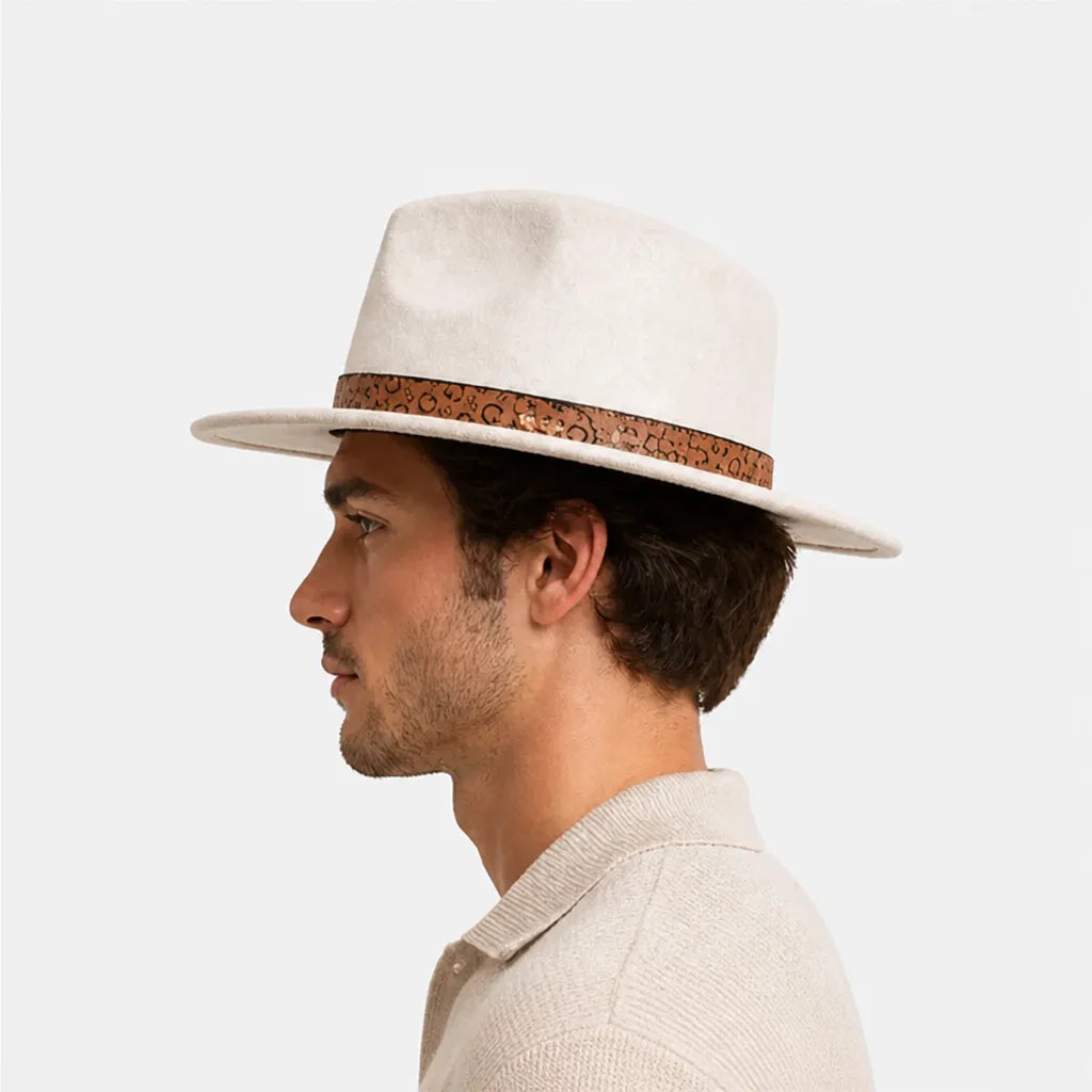 Chapeau en Daim - Sommet en Coeur, Style Jazz Vegan