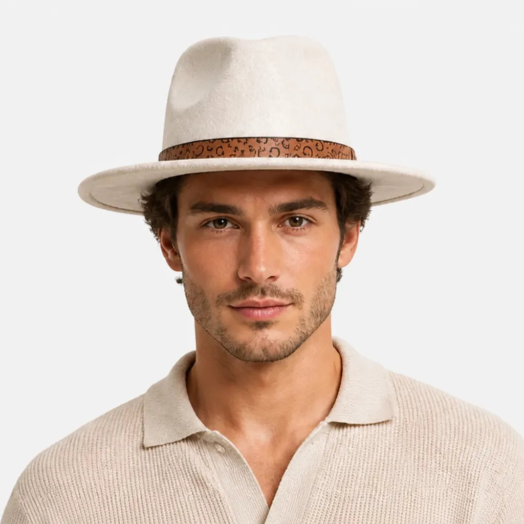 Chapeau en Daim - Sommet en Coeur, Style Jazz Vegan