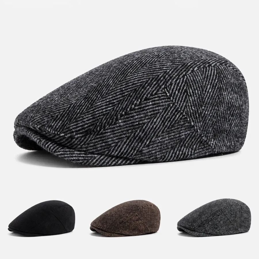 Beret Chevron - Grand Format Chaud pour Homme et Femme