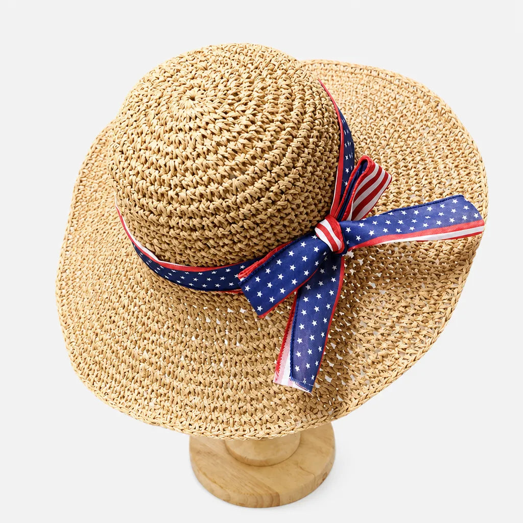 Chapeau de Plage Femme - Paille Tissee Large Bord Anti-UV