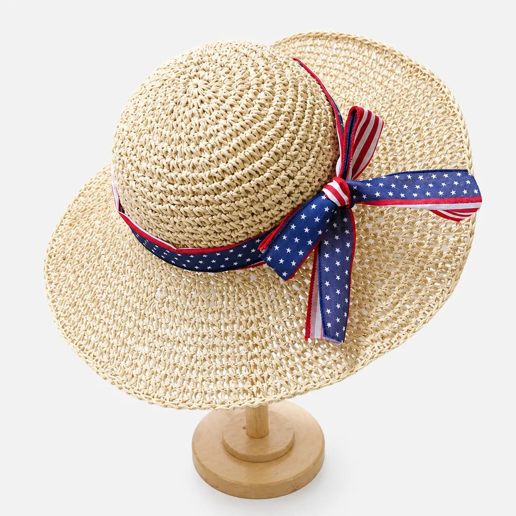 Chapeau de Plage Femme - Paille Tissee Large Bord Anti-UV