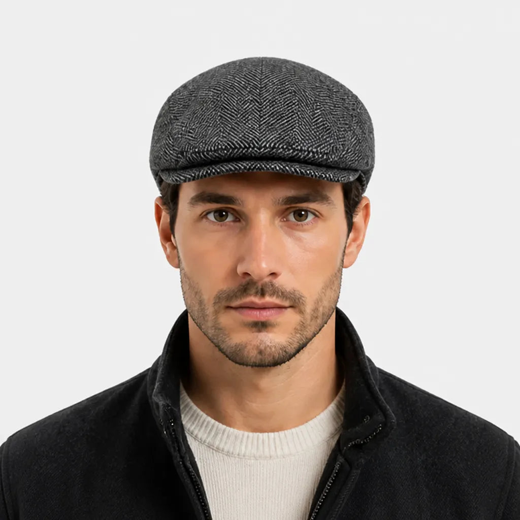 Beret Chevron - Grand Format Chaud pour Homme et Femme