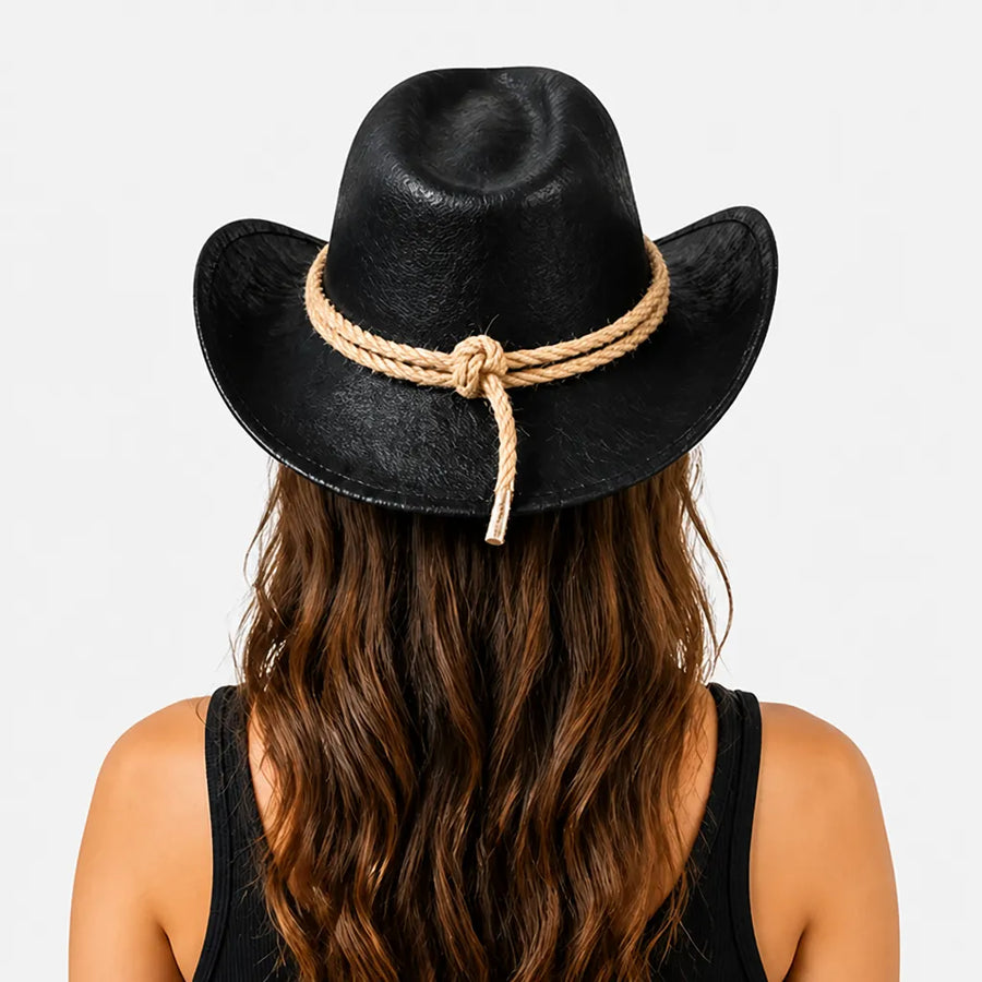 Chapeau Cowgirl - Bord Roule Vintage pour Voyage