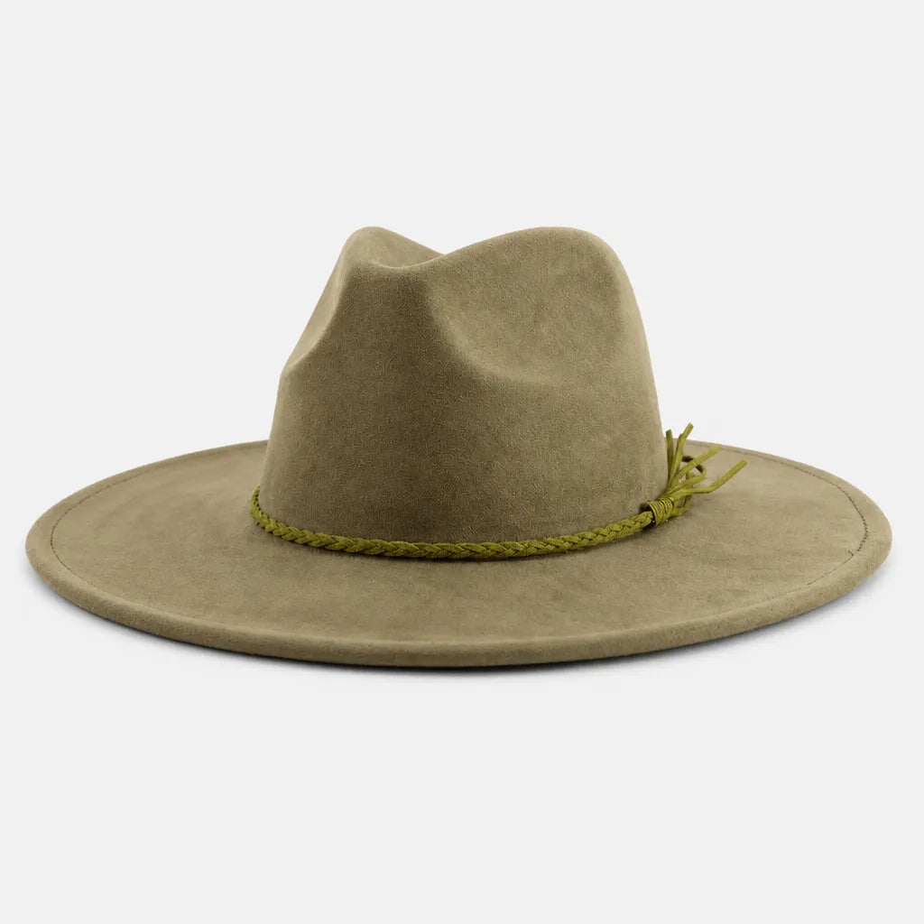 Chapeau Large Bord Femme - Fedora a Calotte en Forme de Coeur
