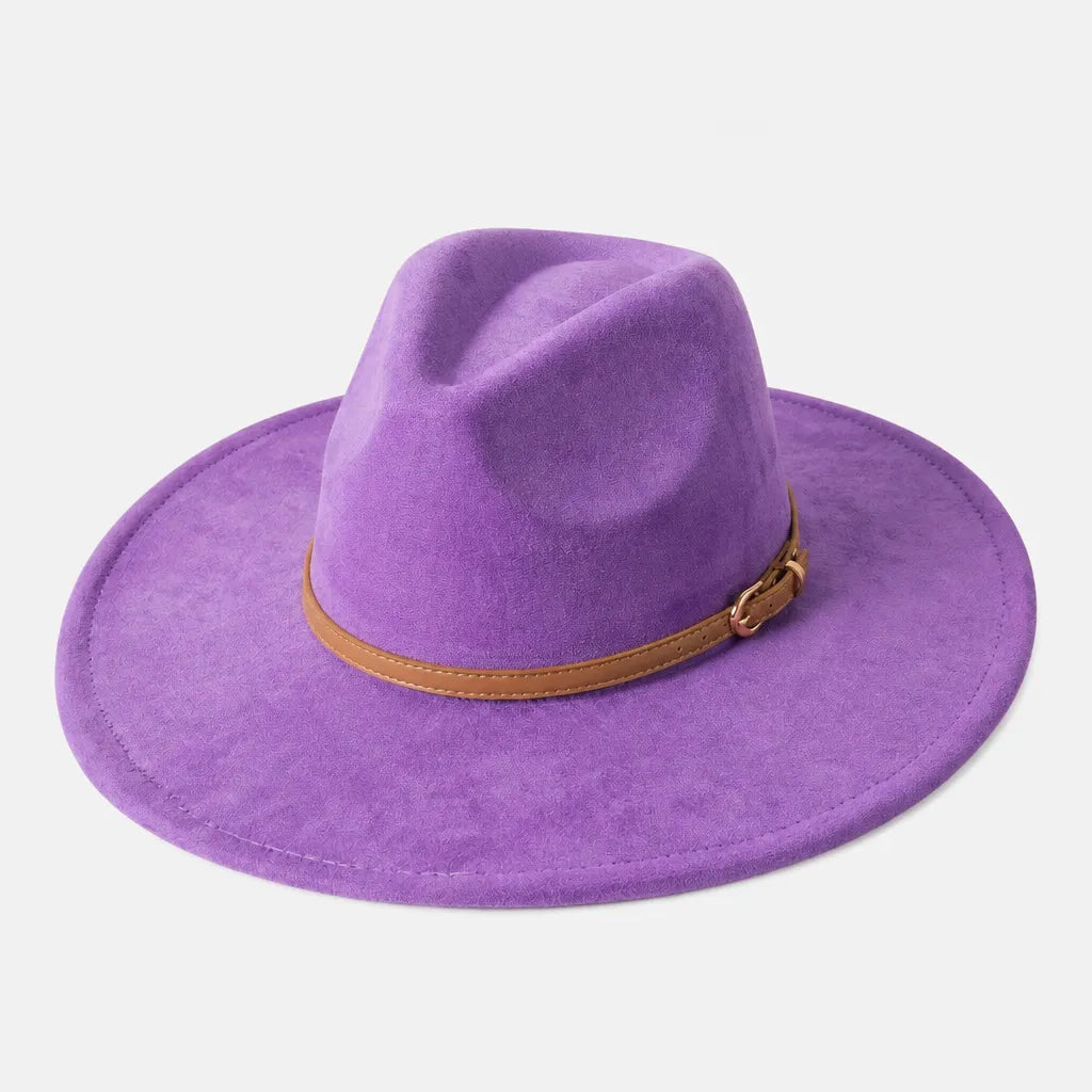 Chapeau Large Bord Femme - Fedora a Calotte en Forme de Coeur