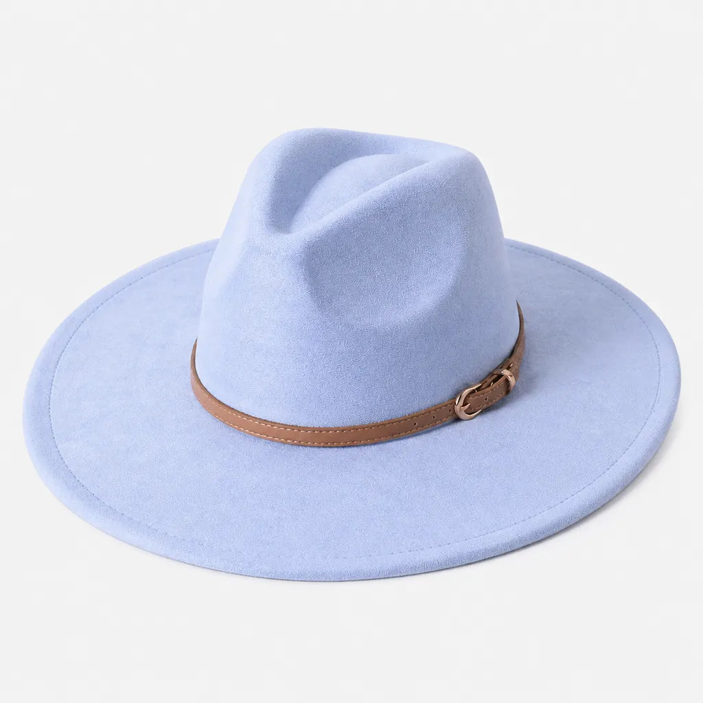 Chapeau Large Bord Femme - Fedora a Calotte en Forme de Coeur