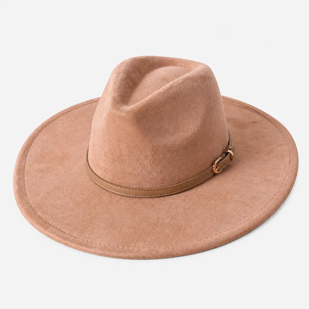 Chapeau Large Bord Femme - Fedora a Calotte en Forme de Coeur