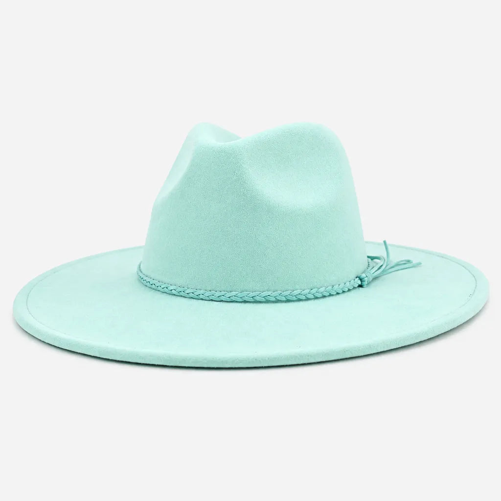 Chapeau Large Bord Femme - Fedora a Calotte en Forme de Coeur