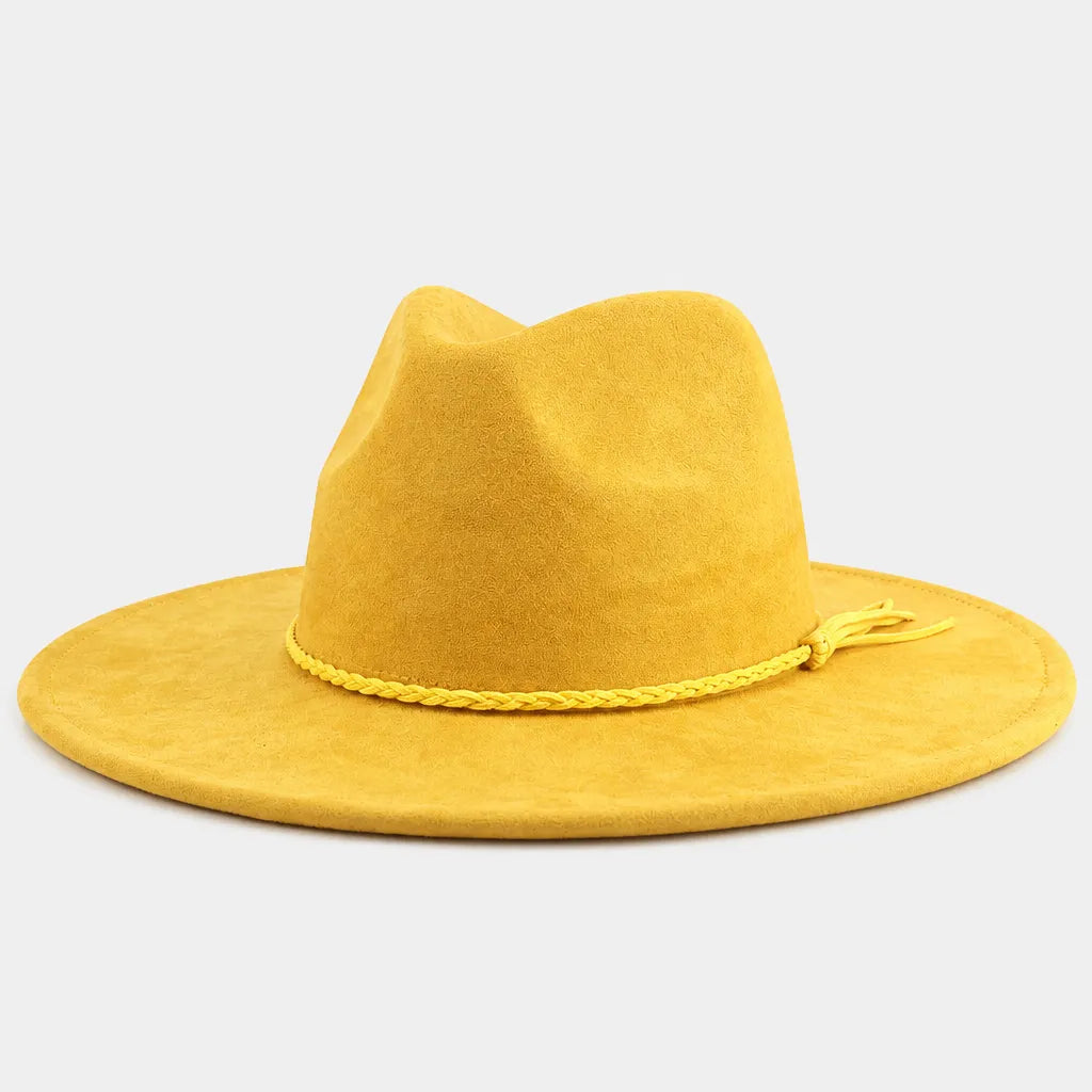 Chapeau Large Bord Femme - Fedora a Calotte en Forme de Coeur