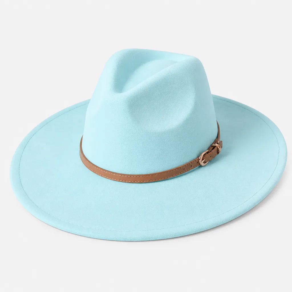 Chapeau Large Bord Femme - Fedora a Calotte en Forme de Coeur