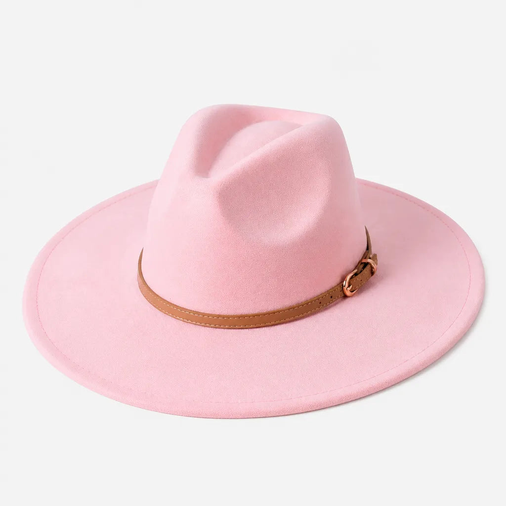 Chapeau Large Bord Femme - Fedora a Calotte en Forme de Coeur