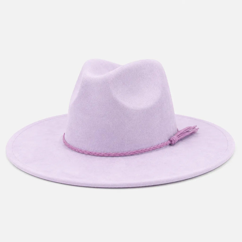 Chapeau Large Bord Femme - Fedora a Calotte en Forme de Coeur