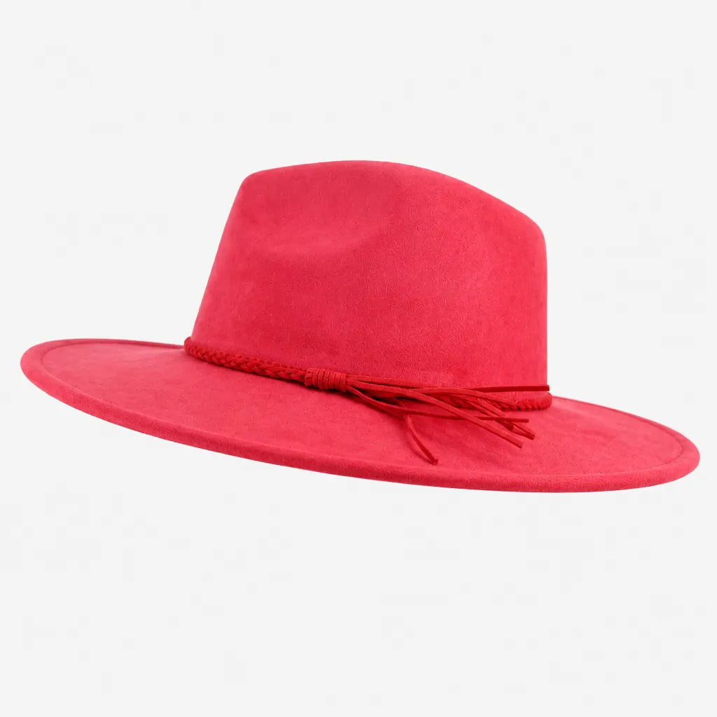 Chapeau Large Bord Femme - Fedora a Calotte en Forme de Coeur