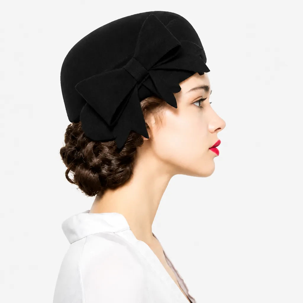 Chapeau Femme pour Mariage - Feutre Noeud Coreen