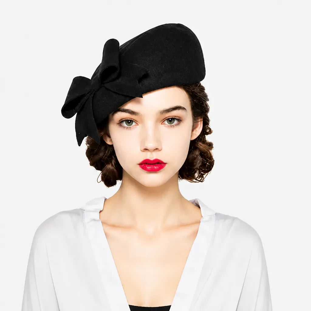Chapeau Femme pour Mariage - Feutre Noeud Coreen
