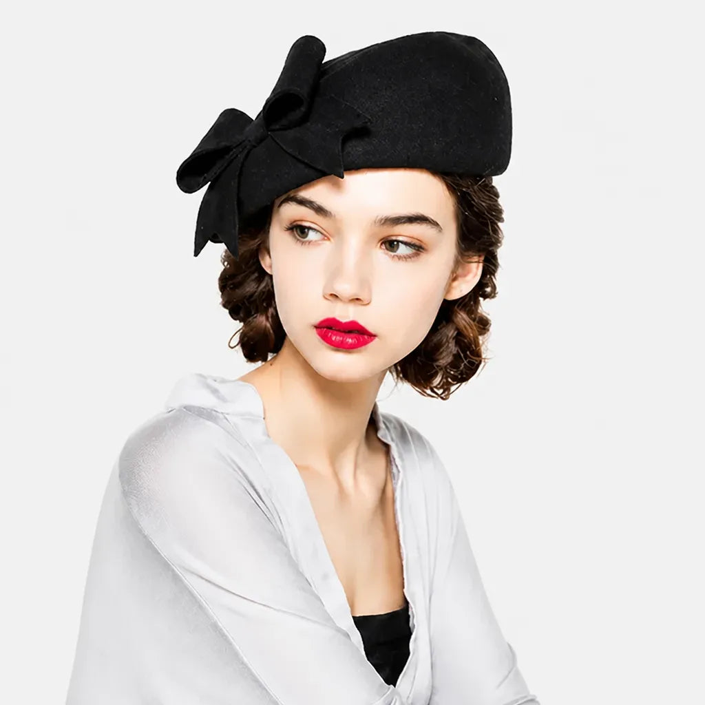 Chapeau Femme pour Mariage - Feutre Noeud Coreen