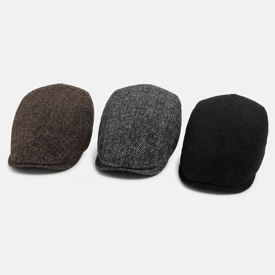 Beret Chevron - Grand Format Chaud pour Homme et Femme