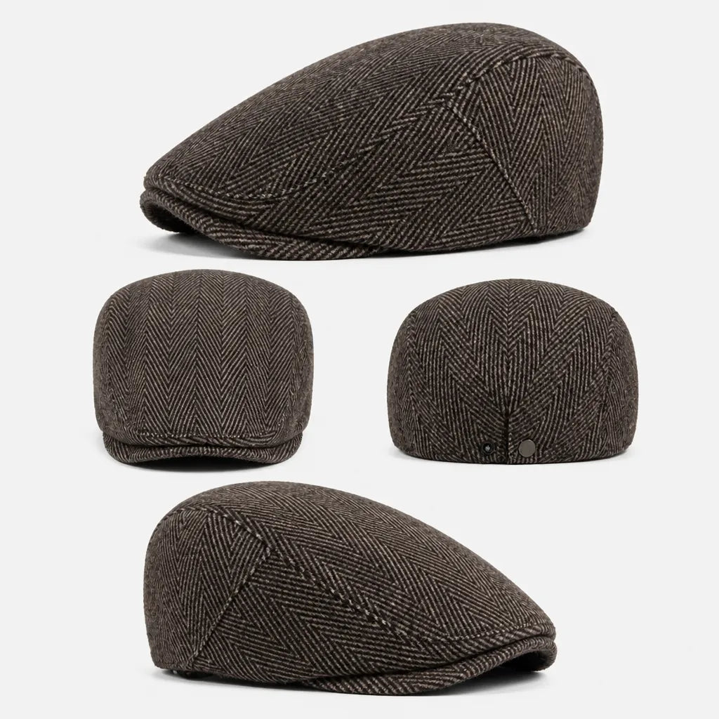 Beret Chevron - Grand Format Chaud pour Homme et Femme