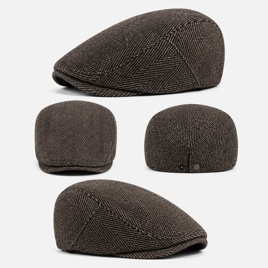 Beret Chevron - Grand Format Chaud pour Homme et Femme