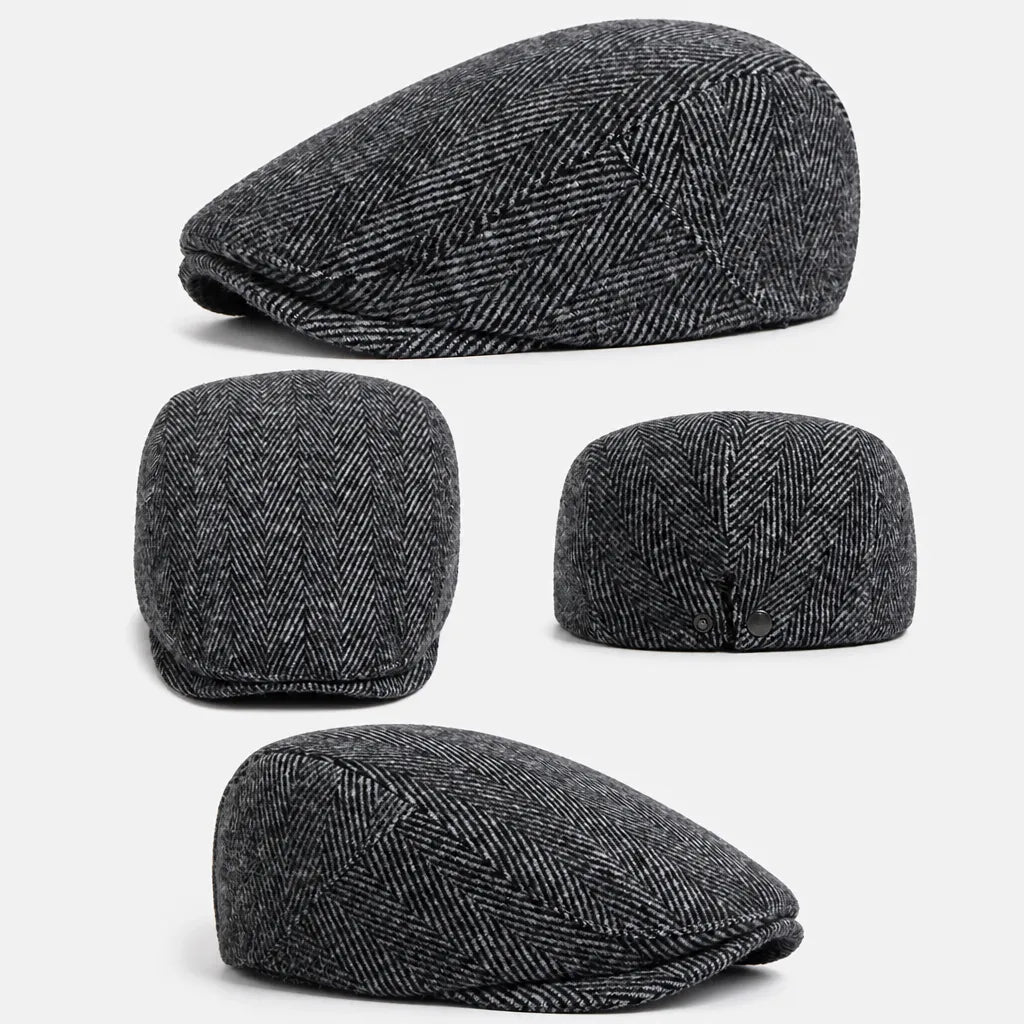 Beret Chevron - Grand Format Chaud pour Homme et Femme